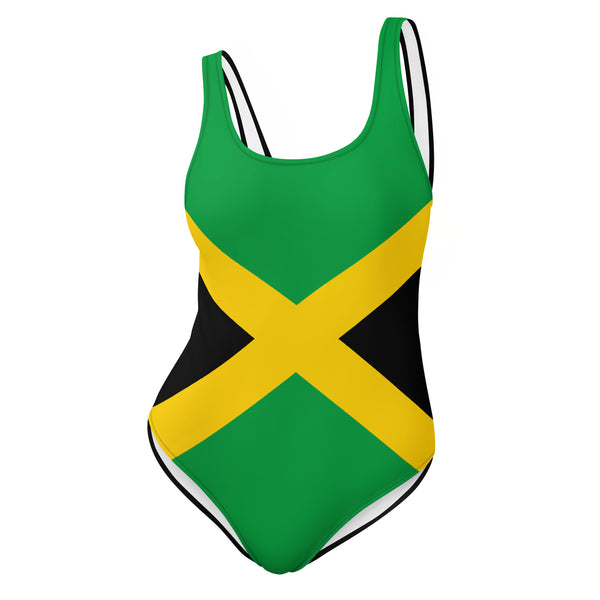 Einteiliger Badeanzug mit jamaikanische Flagge