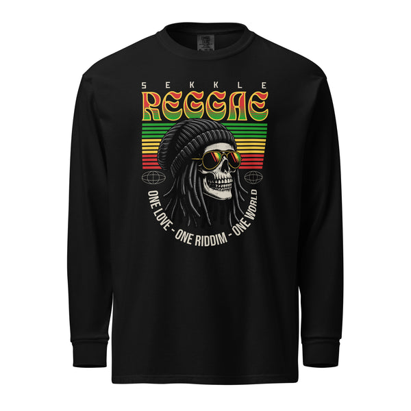 Sekkle Reggae – Schweres Langarm-Shirt im Stückfärbverfahren