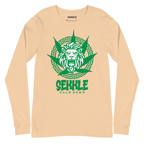 Langarm-T-Shirt „Green &amp; Lion“