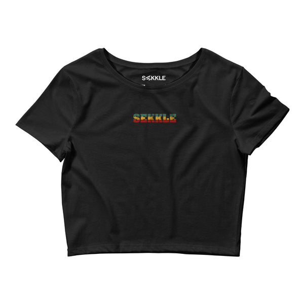 Sekkle Rasta Logo Crop T-Shirt