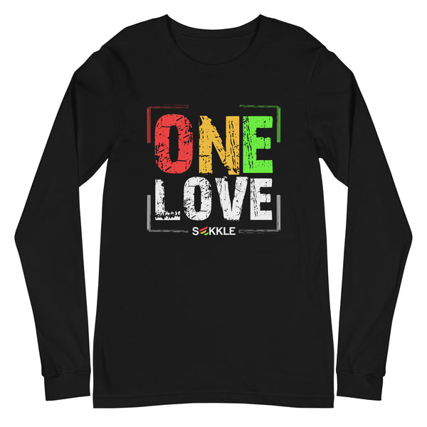 One Love Distressed Print LS-T-Shirt