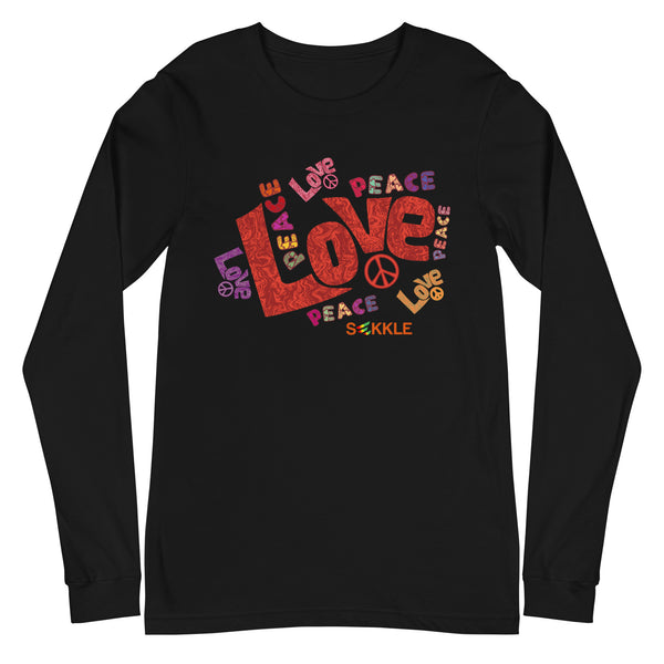 Frieden und Liebe LS-T-Shirt