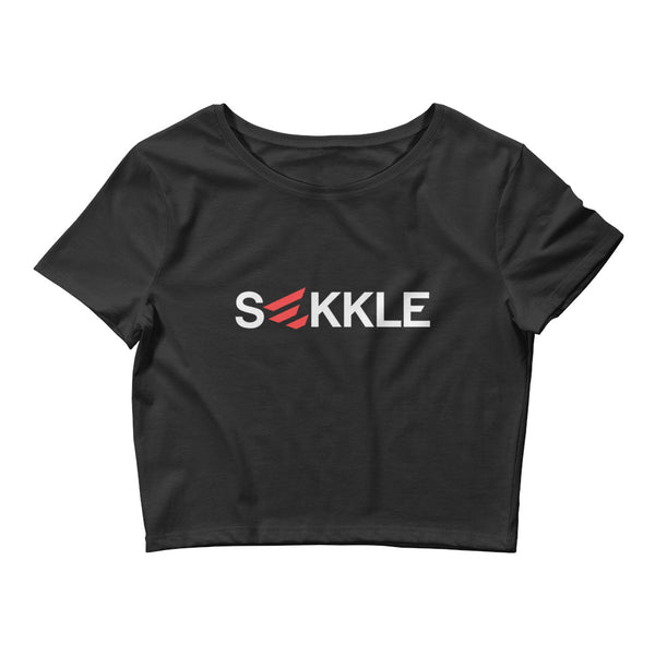 Kurzes T-Shirt mit Sekkle-Logo für Damen