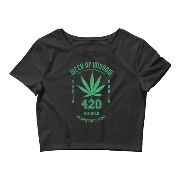 Weed Of Wisdom Crop T-Shirt für Frauen