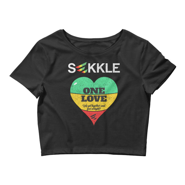 One Love Crop-T-Shirt für Frauen