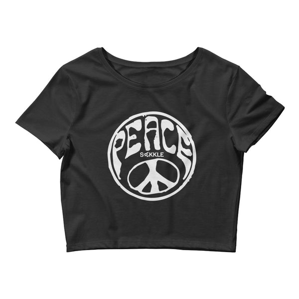 Sekkle Peace Crop-T-Shirt für Damen